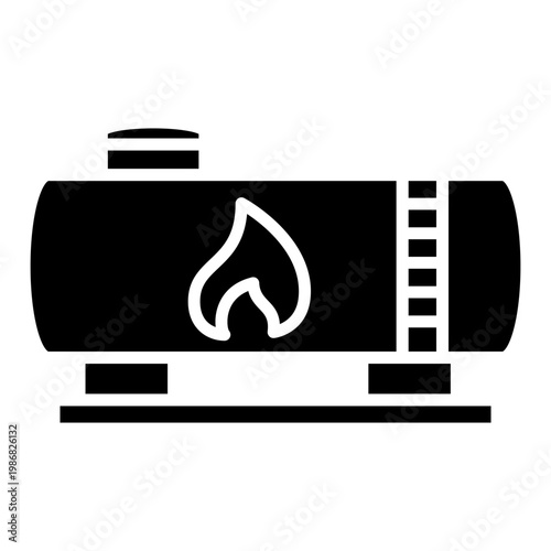 Natural gas icon vector. Propane Illustration sign. Gas supply symbol. Gas storage logo.