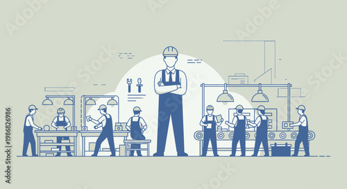 Large Man Standing Amongst Other People.