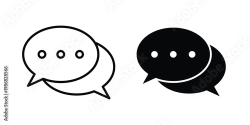 Live chat icon design Illustration set for Projects