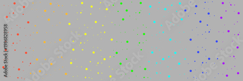 Soft, light-toned craft paper texture with a gentle grain and a cheerful dusting of rainbow speckled dots. This airy and optimistic background is perfect for nursery decor, spring-themed Pride graphic