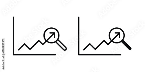 Market prediction icon design Illustration set for Projects