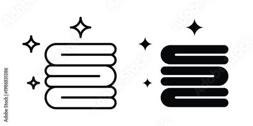 Neat fold clothes icon design Illustration set for Projects