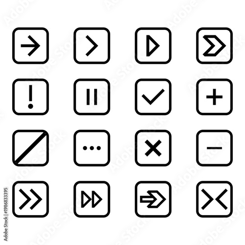 User Interface Icon Set for Web Design.