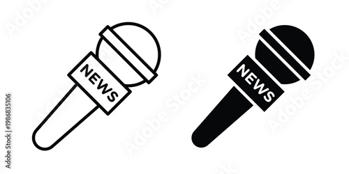 Press Microphone icon design Illustration set for Projects