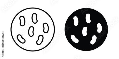 Probiotics bacteria icon design Illustration set for Projects