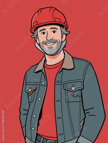 Smiling Adult Man in Work Attire