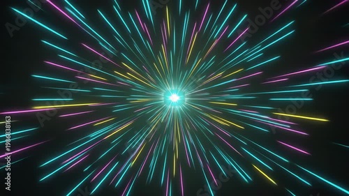 Hyperspace Travel Through Light Speed Warp Tunnel in Deep Space
