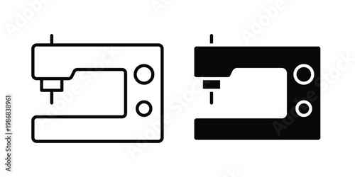 sewing machine icon design Illustration set for Projects