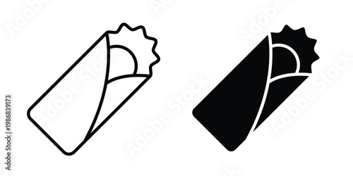Shawarma icon design Illustration set for Projects