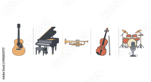 Musical Instruments for Orchestra Performance.