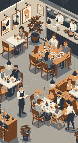 People eating at restaurant tables 7.