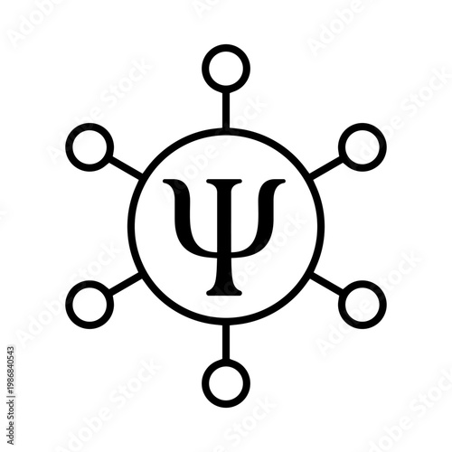 Psychology icon vector. Psychologist Illustration sign. Group therapy symbol or logo.