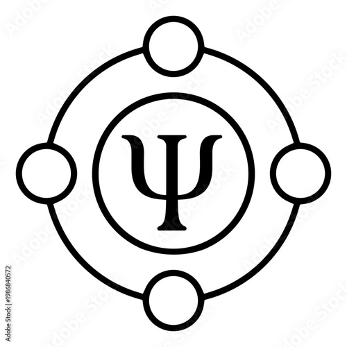 Psychology icon vector. Psychologist Illustration sign. Group therapy symbol or logo.