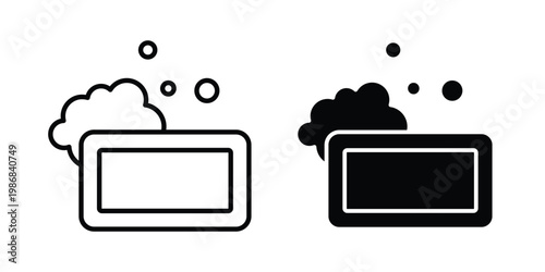 Soap with bubbles icon design Illustration set for Projects