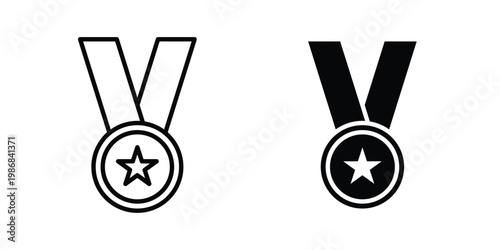 Sport medal icon design Illustration set for Projects