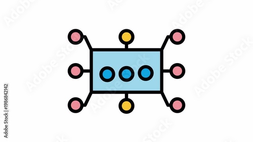 Network or connection icon suitable for technology concepts, web design, social media platforms, communication systems, networking strategies, digital marketing projects.