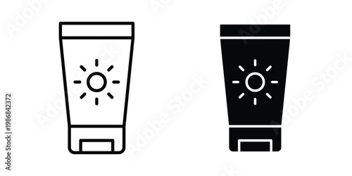 Sunscreen icon design Illustration set for Projects