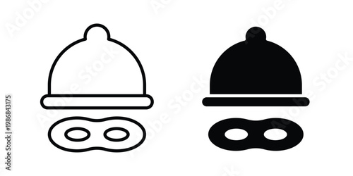 Thief icon design Illustration set for Projects