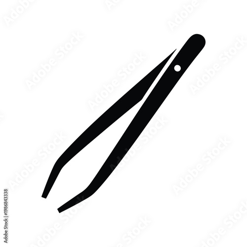 Medical Stainless Steel Tweezers Precision Tool Vector