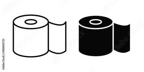 Toilet paper roll icon design Illustration set for Projects