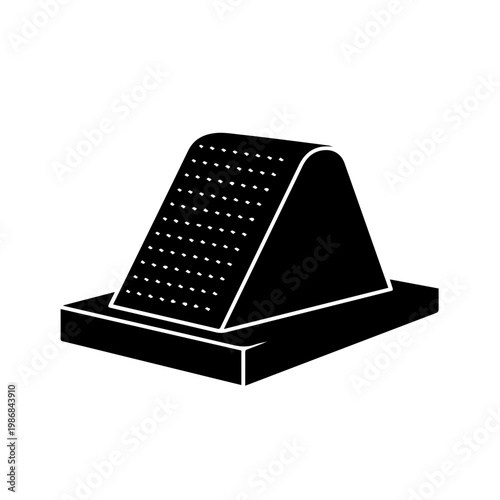 A black solar panel on a stand