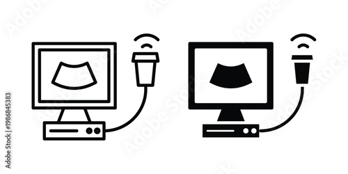 Ultrasound icon design Illustration set for Projects