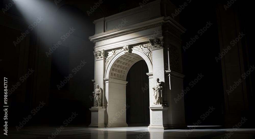 Fototapeta premium archway in the night