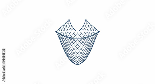 Fishing net illustration on white background