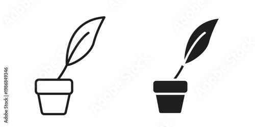 Author sign design. Editable outlined stroke and solid symbols