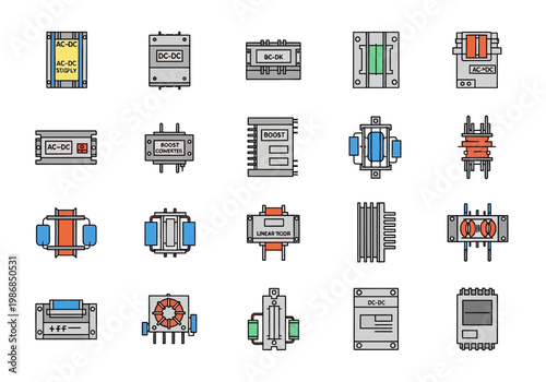 Various industrial machines and devices are illustrated in a technology catalog.