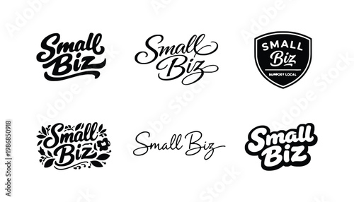 Small business logos and branding illustrations for entrepreneurs and companies