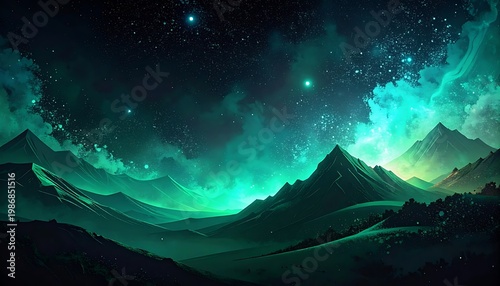 Emerald Aurora Peaks