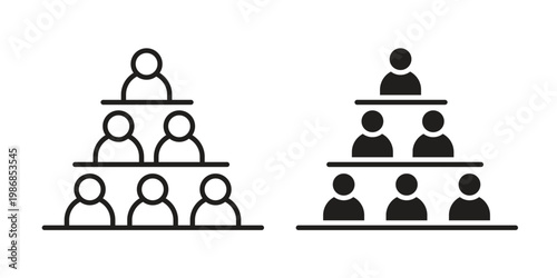 Committee icon design. Editable outlined stroke and solid symbols