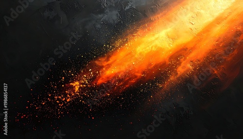 Fiery object breaks apart