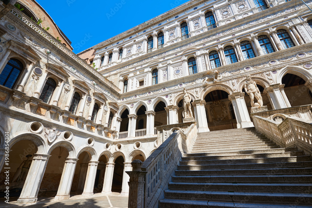Obraz premium Grand staircases in the Doge's Palace in Venice, Italy.