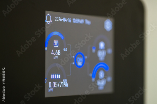 Smart energy monitoring display home environment digital interface technology concept