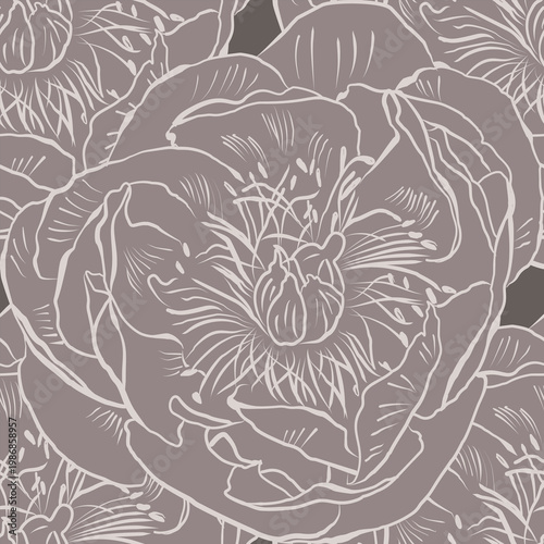 A balanced floral composition featuring a centered peony with refined detailing. Ideal for statement prints and stylish minimal decor.