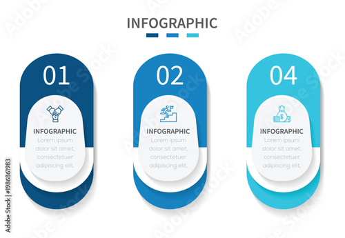 A set of three numbered infographic elements .showcasing progress or sequential steps high-quality professional detailed modern elegant stylish clean crisp.