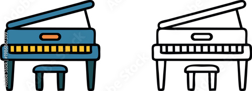 Grand Piano Musical Instrument Classic Music Icon 