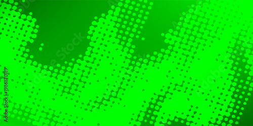 Abstract Green Halftone Vector Background with Organic Dotted Pattern, Liquid Style Duotone Texture for Modern Graphic Design, Urban Tech Wallpaper, and Creative Web Backdrop