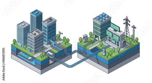 Modern City Infrastructure and Renewable Energy Systems.