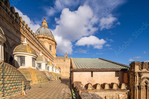 Views of Palermo historic city architecture and urban life - Palermo, Sicily, Italy – November 14, 2025