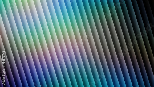Abstract iridescent diagonal stripes background with holographic glowing neon light