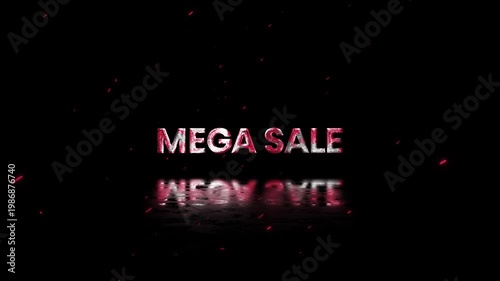 Mega Sale Rusty Metal Text Animation 4K Big Discount Promotion for Ecommerce Campaigns and High Conversion Events