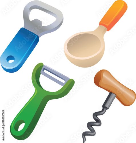 kitchen tools food equipment collection set