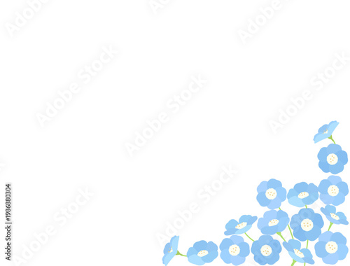 ネモフィラのイラストを装飾にしたカード