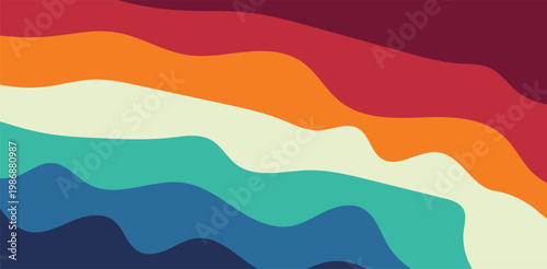 Abstract 1970's background design in futuristic retro style curvy vintage line. serpentine curve race track. Designed for posters or banners for sports competitions. Vector illustration