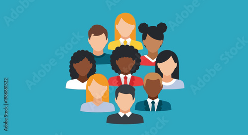 Diverse group of people together.