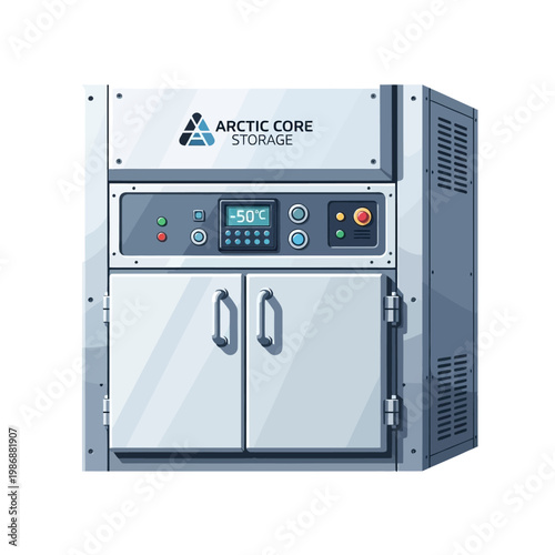 Industrial Cryogenic Freezer Unit with Digital Display and Control Panel