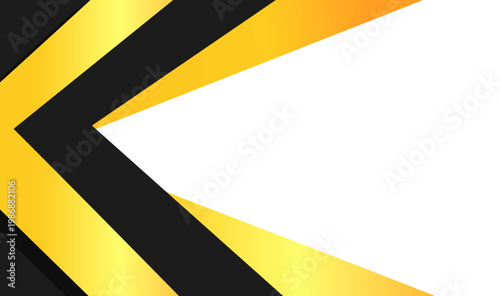 Abstract background with black gold triangle shapes on white background. Suitable for designs requiring a modern and eye catching luxury aesthetic.